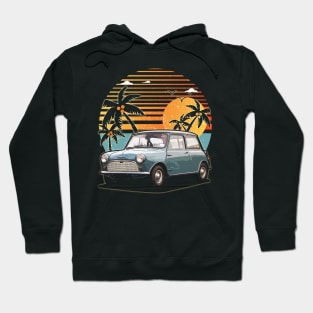 BMC Mini 1959 car sunset Hoodie